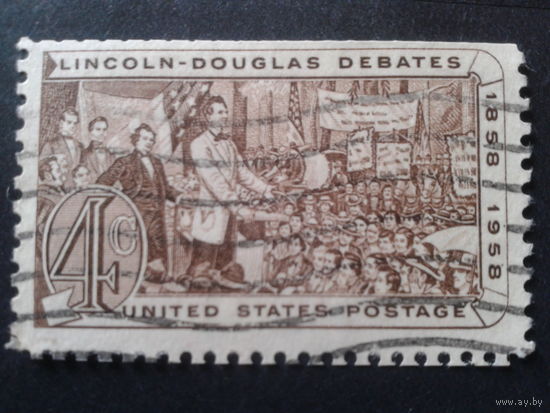 США 1958 живопись, выступление Линкольна