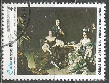 Куба. Живопись в Национальном музее. 1980г. Mi#2464.