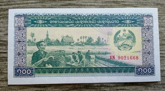 Werty71 Лаос 100 кип 1979 UNC банкнота