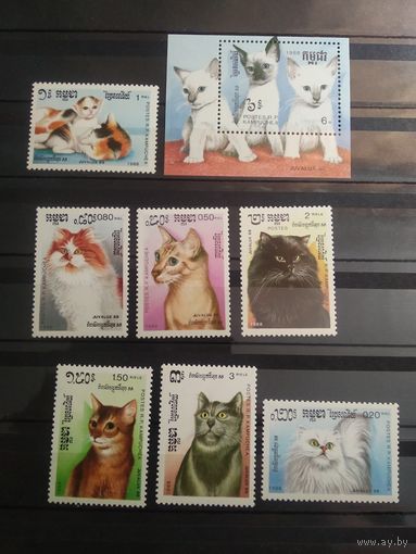 Камбоджа 1988 г. Кошки.