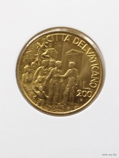 Ватикан 200 лир 1994 г.