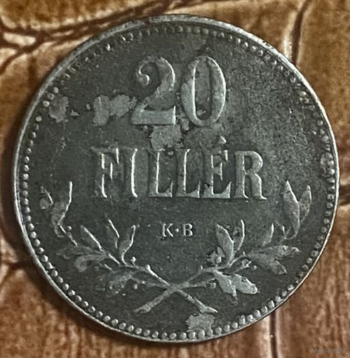 Монета 20 Геллеров 1917 год. Австро-Венгрия