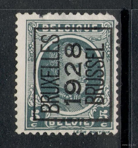 Бельгия /1928/ Главы Государств / Король Альберт I (1875-1934) / Michel #BE 172V / ЧИСТАЯ Надпечатка