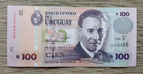 Werty71 Уругвай 100 песо 2008 банкнота