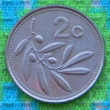 Мальта 2 цента 2005 года, UNC. Оливки.