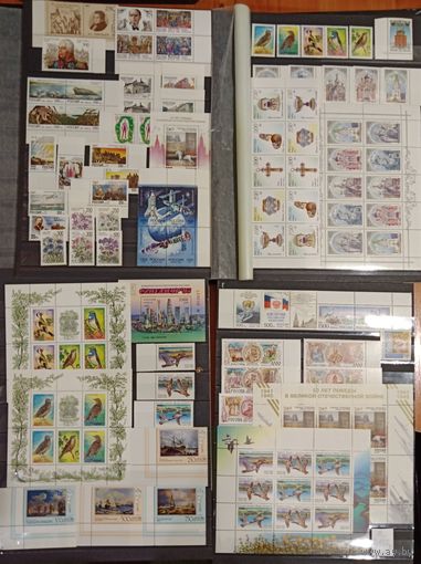 Марки России 1995, годовой комплект художественных марок, блоков, малых листов без номера 241, фауна, флот, космос, каталог СК - 3455 рос. руб