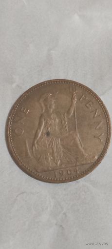 Великобритания 1 пенни 1964