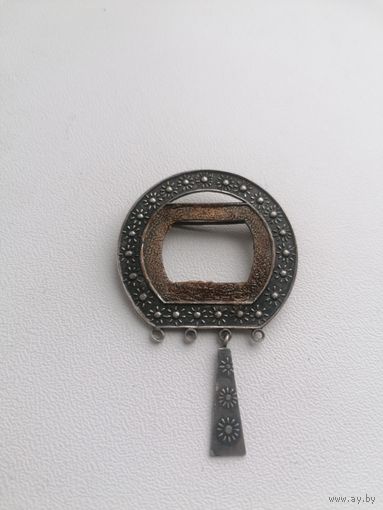 Брошь СССР, серебро 875 пробы, Харьковский ювелирный, распродажа коллекции, торги с Рубля