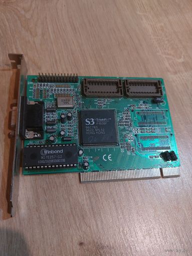 Ретро видеокарта s3 trio64v+ 86c765