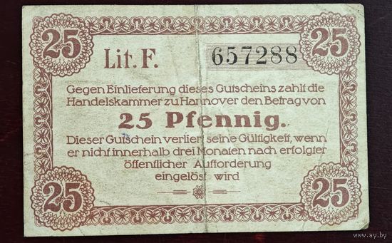 1920 год Германия 25 пфеннигов
