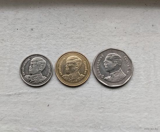 Монеты 1, 2, 5 Бат Таиланд, одним лотом