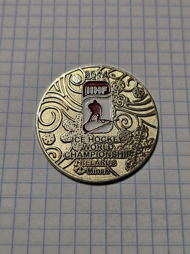 Настольная медаль ,,Чемпионат Мира по хоккею 2014 Беларусь Минск '' 2014 г.