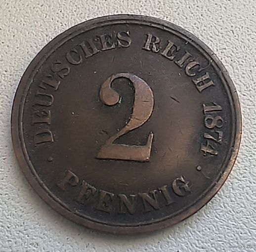 Германия 2 пфеннига, 1874 А  4-4-1