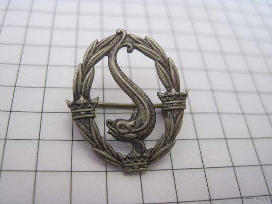 Шведский знак "За заслуги в плавании" с рубля!