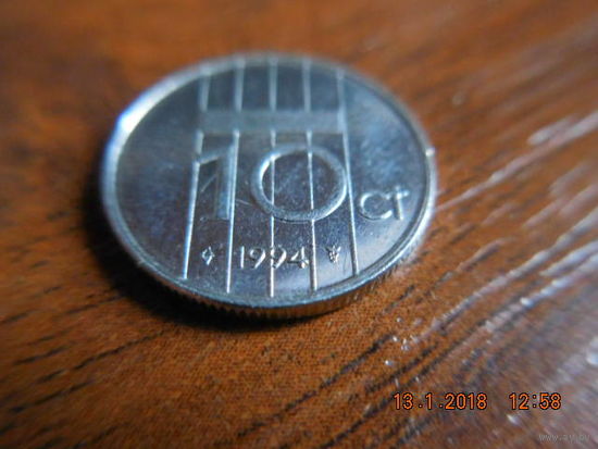 10 центов, Нидерланды, 1994 г.