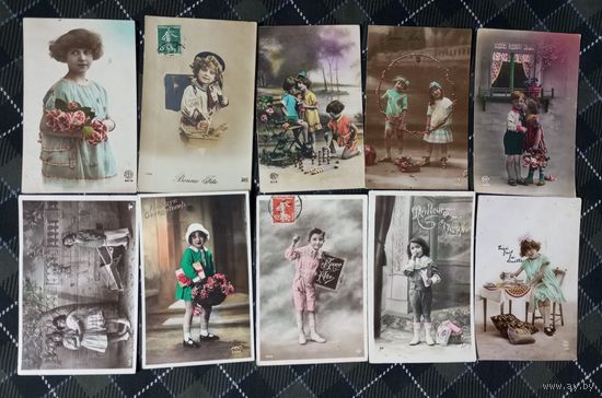 Старинные открытки. Дети. В лоте 30шт.