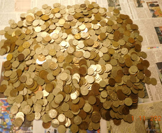 Саветския манеты (около 6 кг)всё вместе, с рубля.