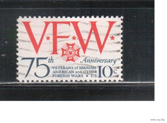 США-1974, (Мих.1132) , гаш. ,  Ветераны войн (одиночка)