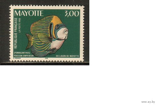 Майотта-1998(Мих.53),  ** ,   Морская  Фауна , Рыбы(одиночка)