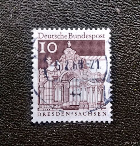 Марка Германия 1966 год Архитектура