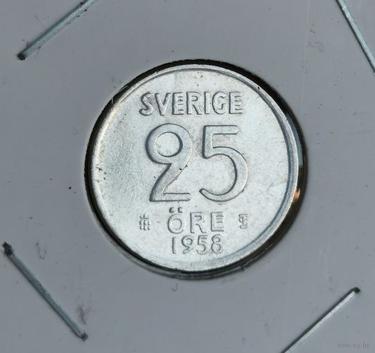 228. 25 эре 1958 г. Серебро