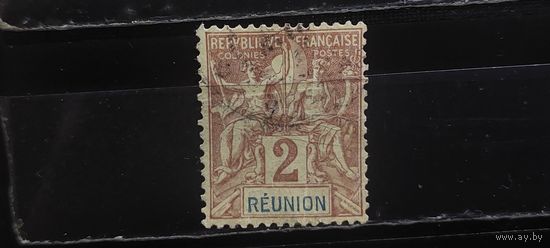 РАСПРОДАЖА ФРАНЦИЯ 1892г. Реюньон. НАДП. Гаш.