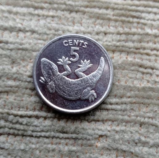 Werty71 Кирибати 5 центов 1979 Геккон Токи