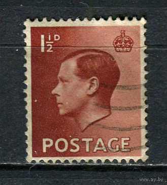 Великобритания - 1936 - Король Эдуард VIII 1 1/2P - [Mi.195X] - 1 марка. Гашеная.  (Лот 49Fd)-T25P12