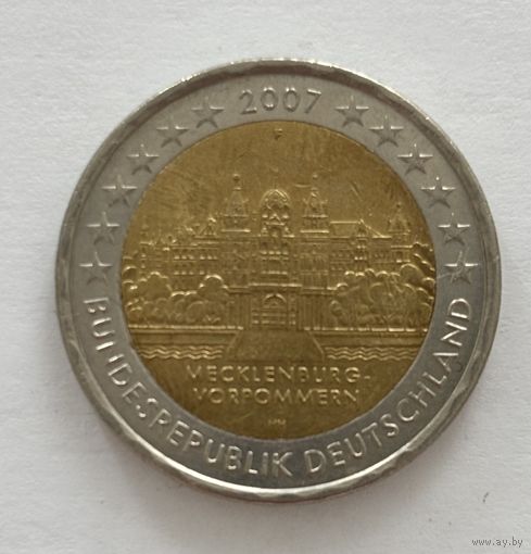 2 евро Германия Федеральная земля Мекленбург-Передняя Померания F
