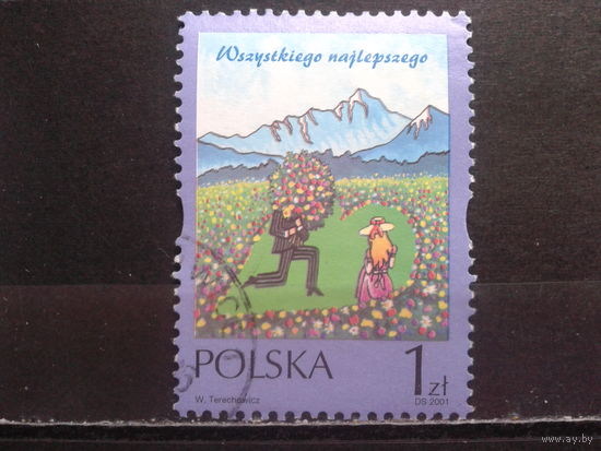 Польша, 2001, Поздравительная марка