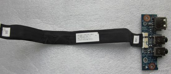 Плата AUDIO и USB PBL50/60 с шлейфом LS7322P Rev: 1A, c разбора Asus  X53BY-SX152D
