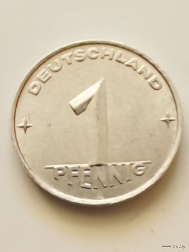 ГДР 1 пфенниг 1952А,отличная.