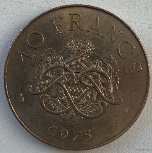 Монако 10 франков 1975 г.