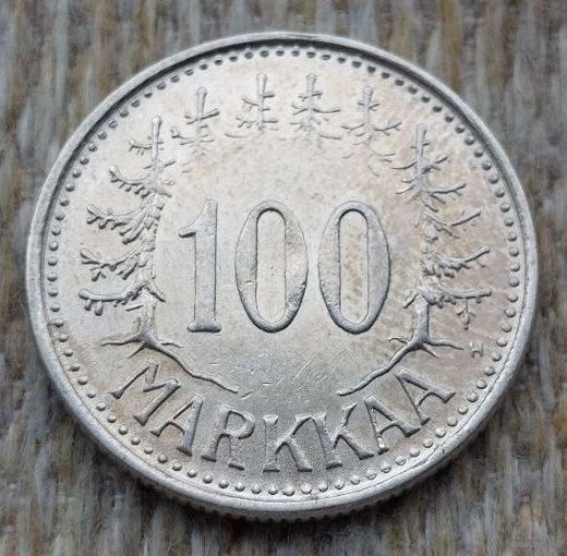 Финляндия 100 марок 1956 года, UNC. Серебро! Сторгуй за свою цену, предложи обмен!