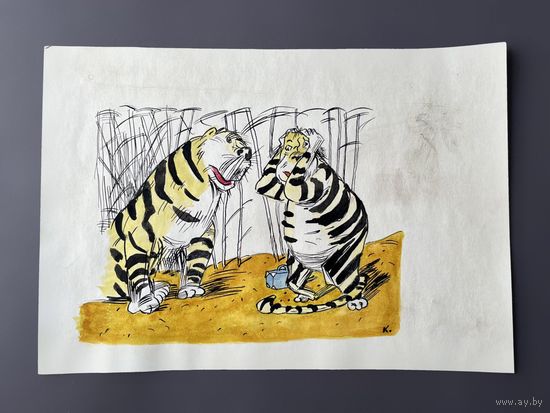 Иллюстрация картина А4 формат картина худлит Горохов