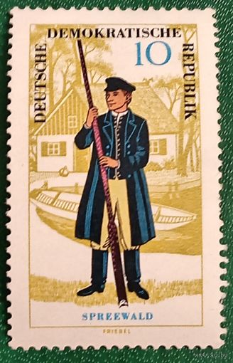 ГДР 1964. Народные костюмы. Традиционный костюм региона Шпреевальд