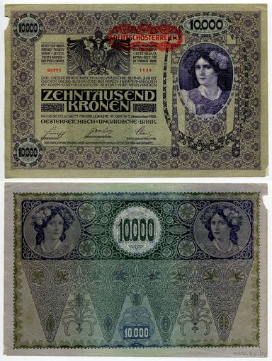 Австрия. 10000 крон (образца 1918 года, выпуск 1919, P65)