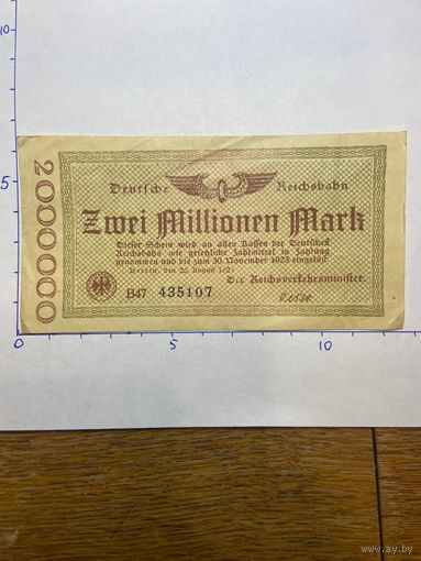Германия нотгельд 2000000 марок 1923 г.- Рейхсбанн - 2001