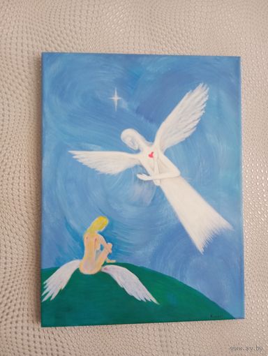 Картина акрилом Ангел