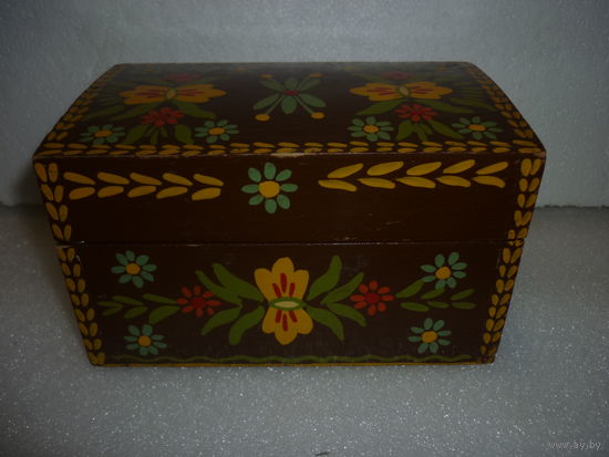 Деревянная Шкатулка. Ручная роспись. СССР