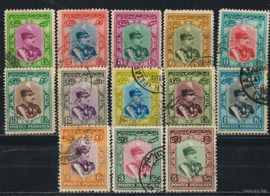 Персия Иран 1929 Шахиншах Реза-шах Пехлеви Стандарт #581-593