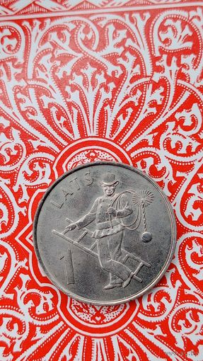 Латвия 1 лат 2008 Трубочист