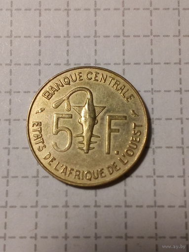 5 франков Западная Африка 1967 год