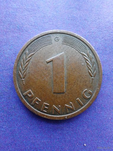 Германия ФРГ 1 пфенниг 1990 G