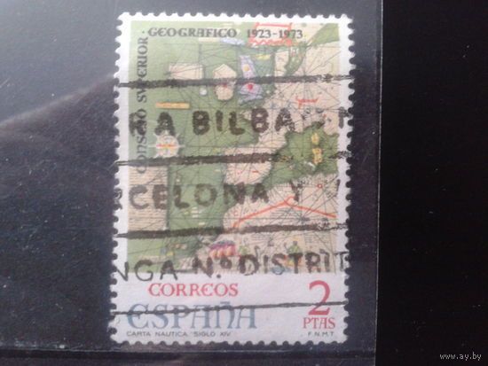 Испания 1974 Карта Зап. Европы и Сев. Африки