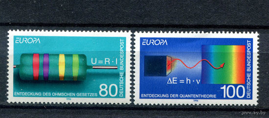 Германия - 1994г. - Европа - полная серия, MNH 1 марка с повреждением клея [Mi 1732-1733] - 2 марки