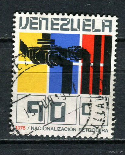 Венесуэла - 1976 - Национализация нефтяной промышленности 90С - [Mi.2059] - 1 марка. Гашеная.  (LOT Ga14)-T10P1