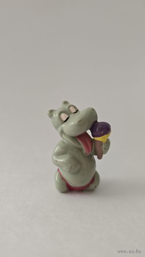 Фигурка Kinder, Бегемотик Schlecker Schorschi, серии "Бегемотики на Гавайях" 1988г
