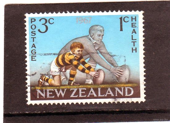 Новая Зеландия. Mi:NZ 476. Игроки в регби. Серия: Медицинские марки 1967.