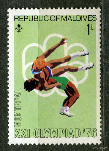 Спорт. Борьба. Мальдивы. 1976. Чистая